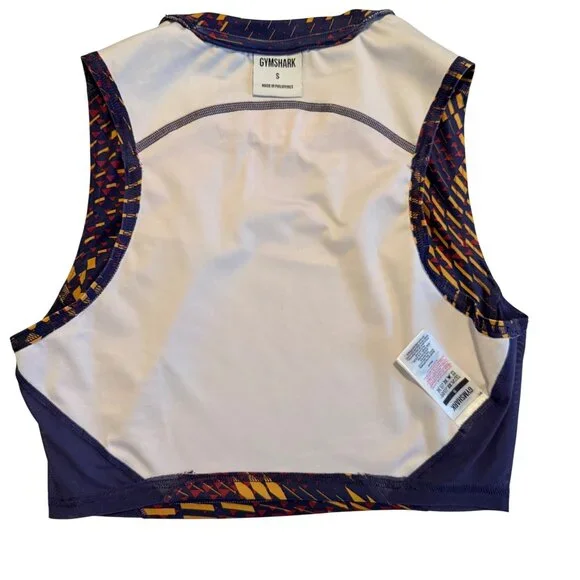 Small Gymshark Sport Crop Tank Neptune Purple Top  Gym Shark - Picture 8 of 10